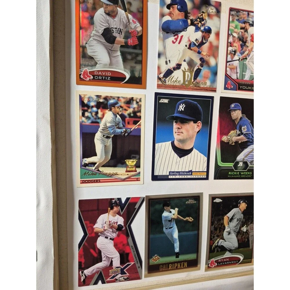 Baseball Card Lot David Ortiz Chrome Mike Piazza Cal Ripken Rickie Weeks Justin